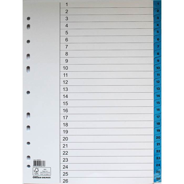 Register A4 1-52 Flikförstärkt 5/fp