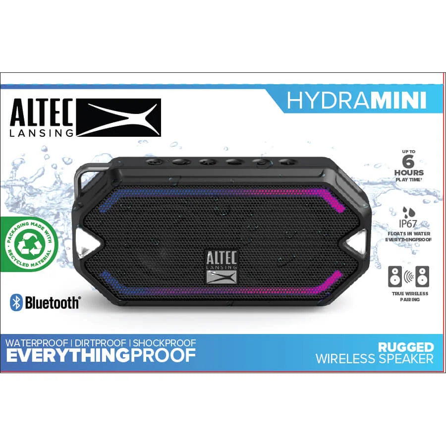 Altec Lansing Högtalare HydraMini RGB Vattentät Svart