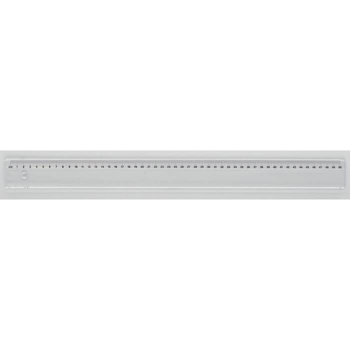 Linjal Plast 500mm Transparent