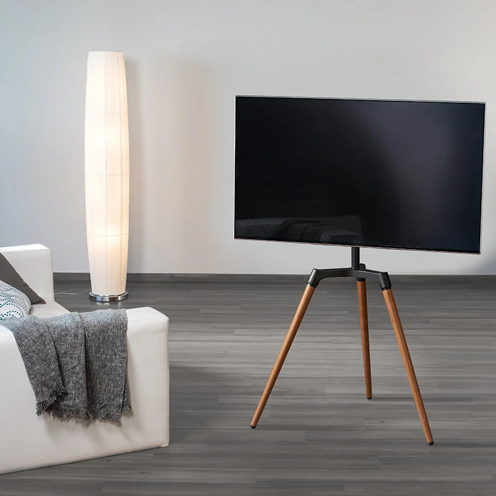 Hama TV-Golvstativ Design 32–65" Bokträ