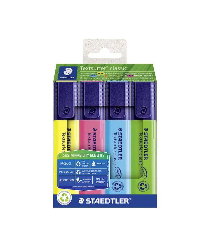 Staedtler Överstrykningspennor Textsurfer 364 Recycled 4/fp