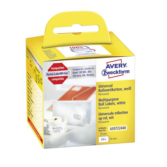 Avery Etikett 70x54mm 320/fp