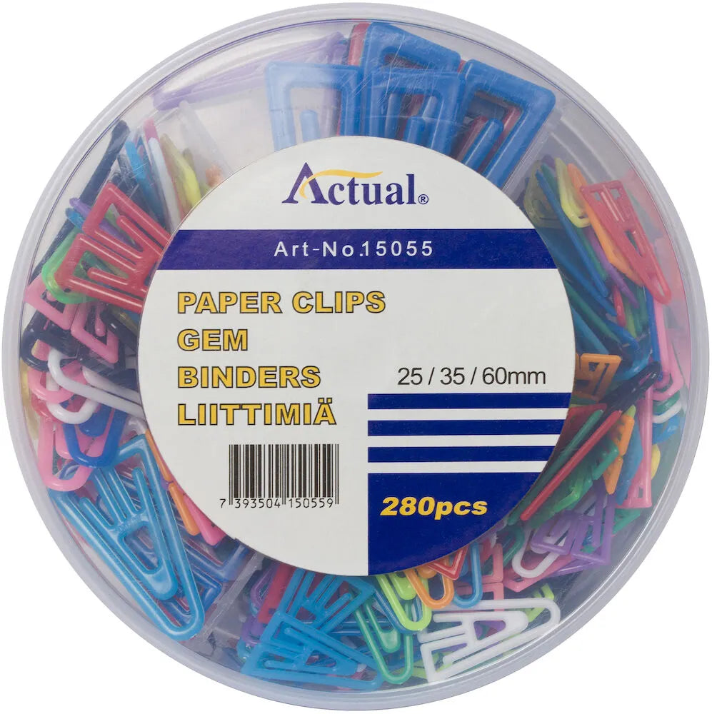 Actual Gem Plast 25mm Sorterade Färger 500/fp