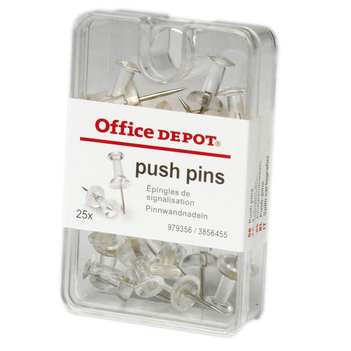 Kartnålar Push-pin Transparent 25/fp