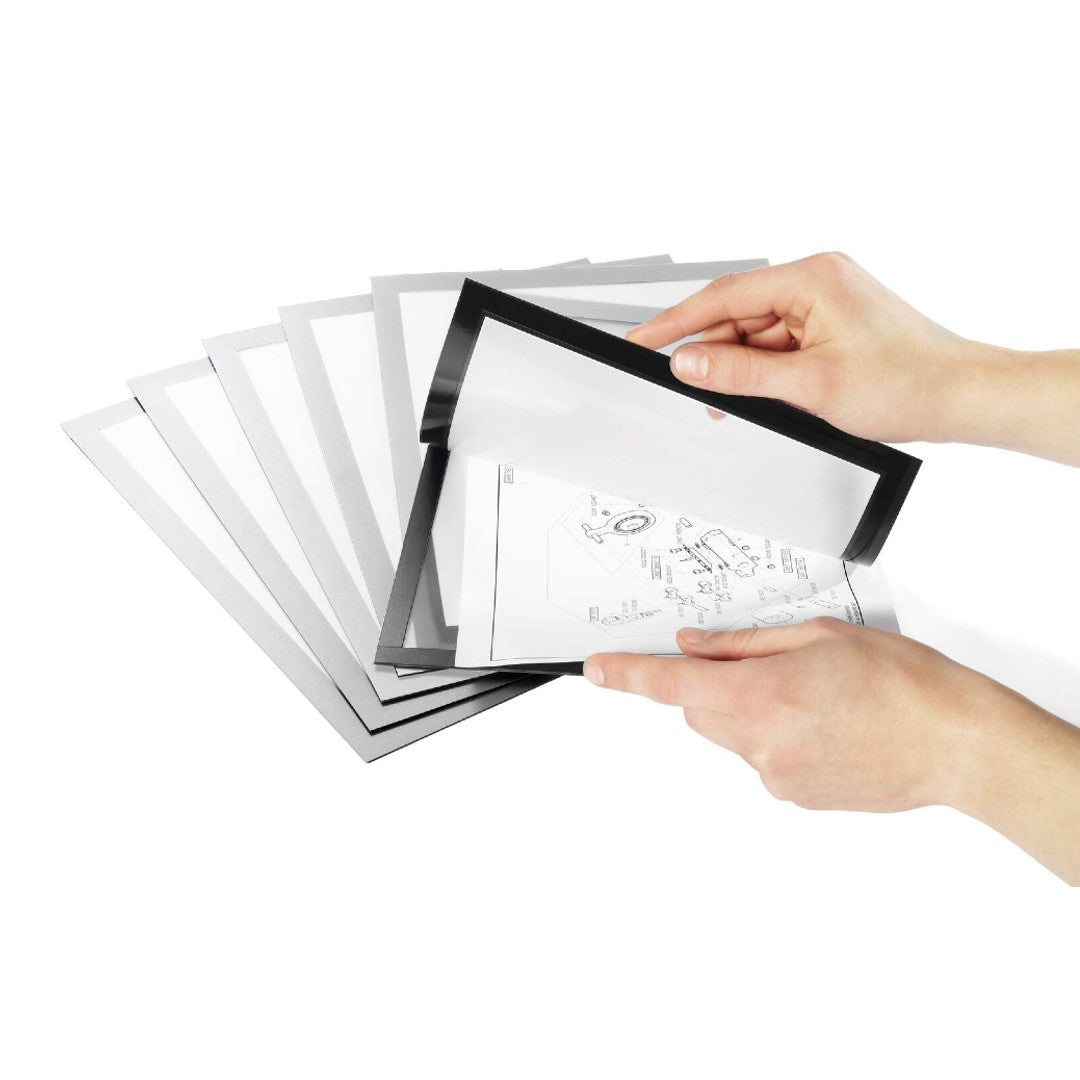 Durable Duraframe Magnetisk A4 Plus, silver 2/fp