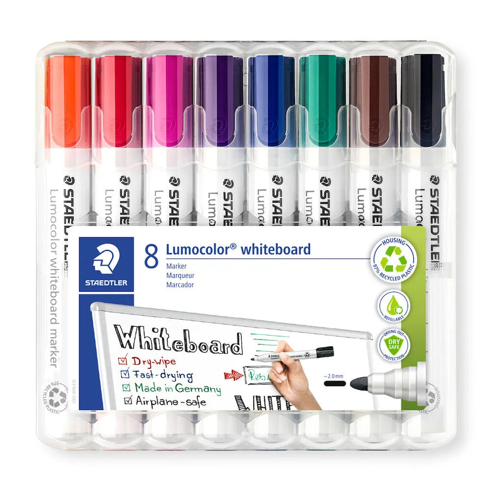 Staedtler Whiteboardpenna Lumocolor rund spets 8/fp