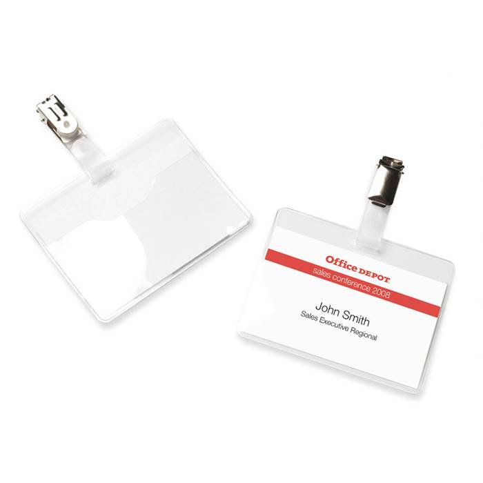 Namnskylt 90x60mm L-clip 50/fp