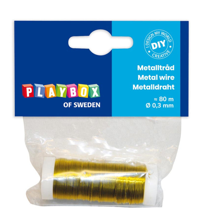 Playbox Metalltråd Guld 80m