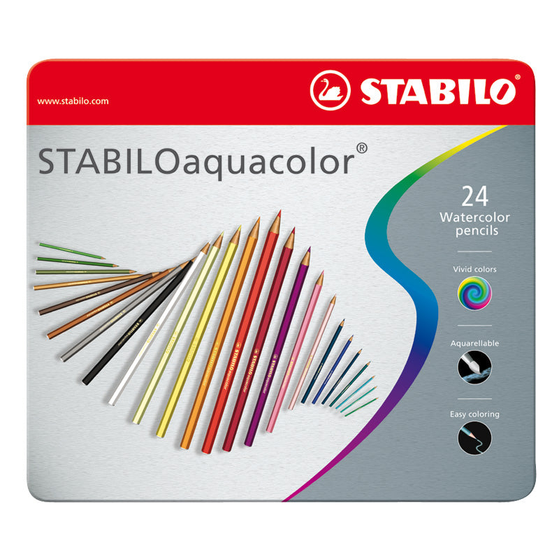 Stabilo Akvarellfärgpennor Aquacolor 24/fp