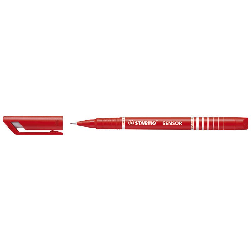 Stabilo Fiberpenna Sensor Röd 0,3mm 10/fp