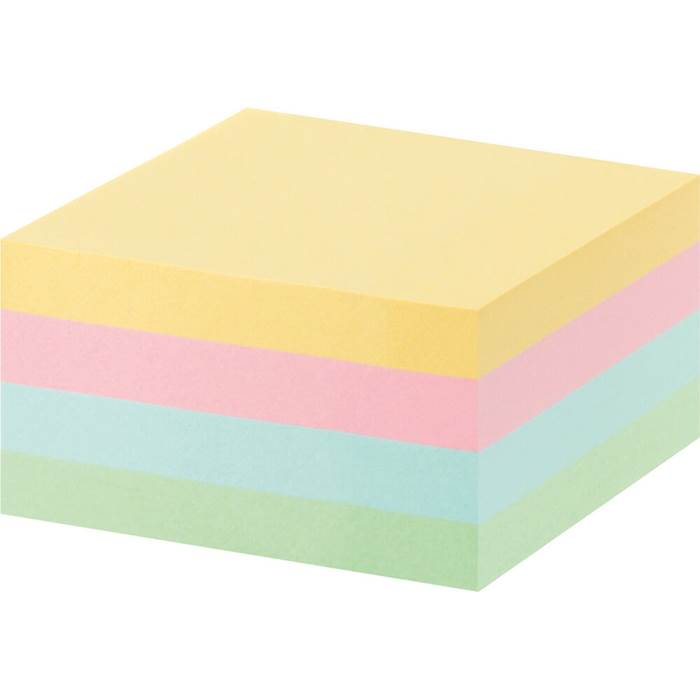 Notiskub 76x76mm 400 blad Pastell