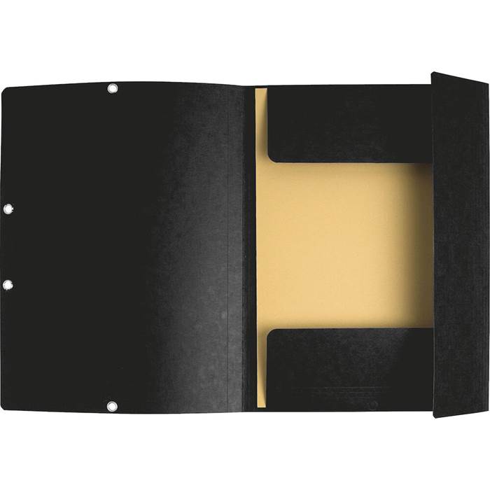 Exacompta Snoddmapp A4 3-Klaff 400g Svart