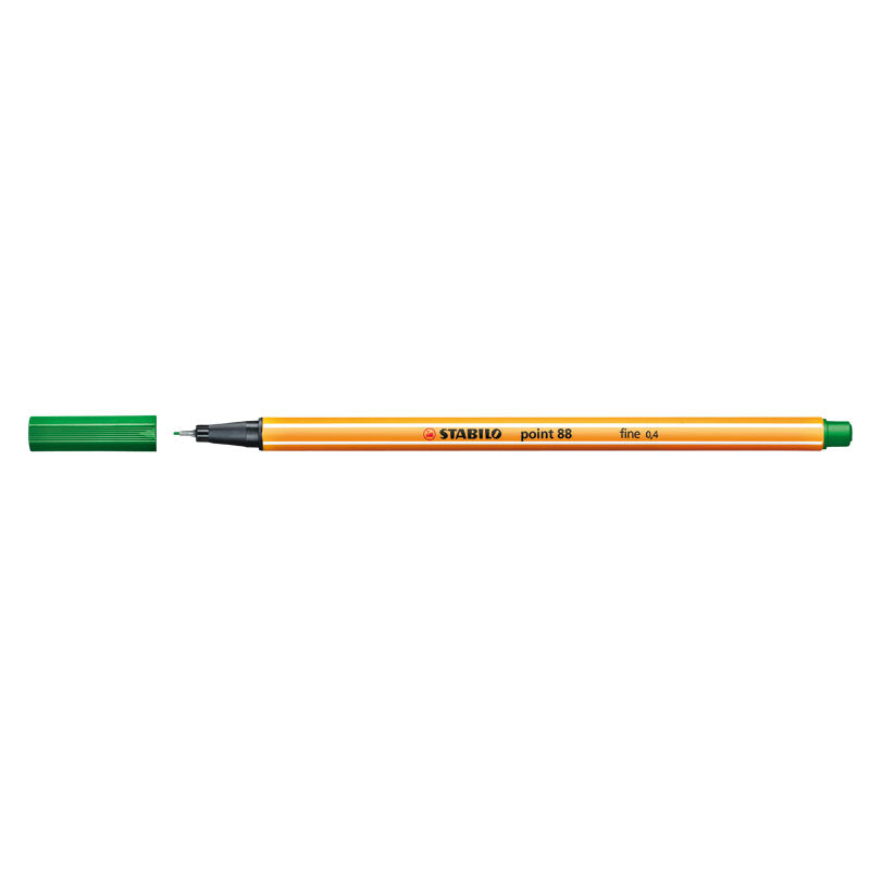Stabilo Fineliner Penna Point 88 Grön 0,4mm 10/fp