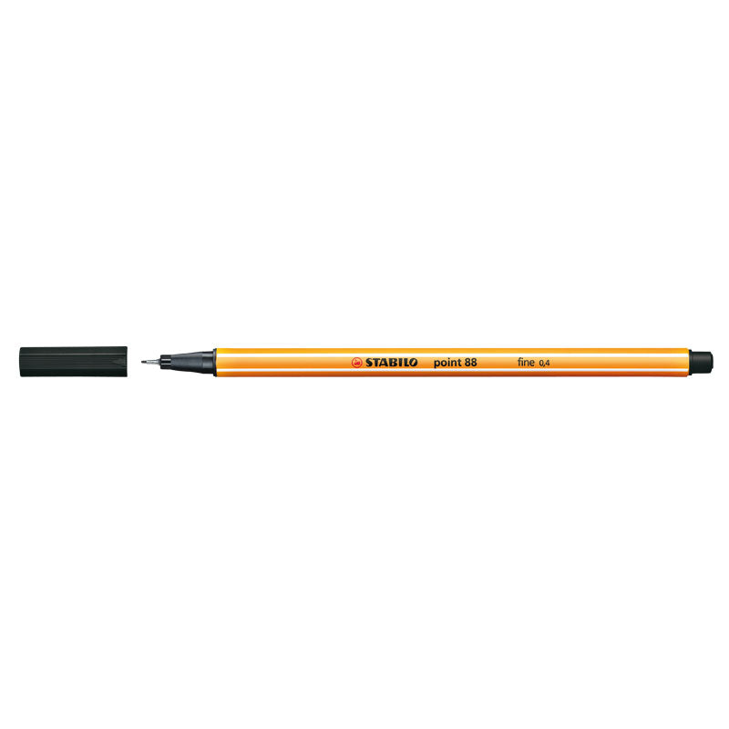 Stabilo Fineliner Penna Point 88 Svart 0,4mm 10/fp