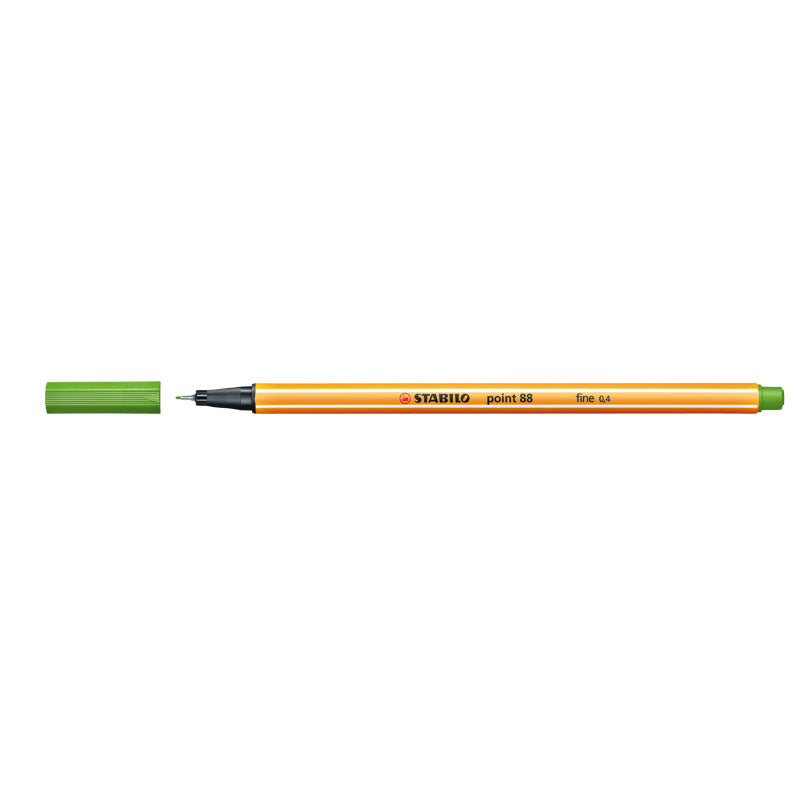 Stabilo Fineliner Penna Point 88 Ljusgrön 0,4mm 10/fp