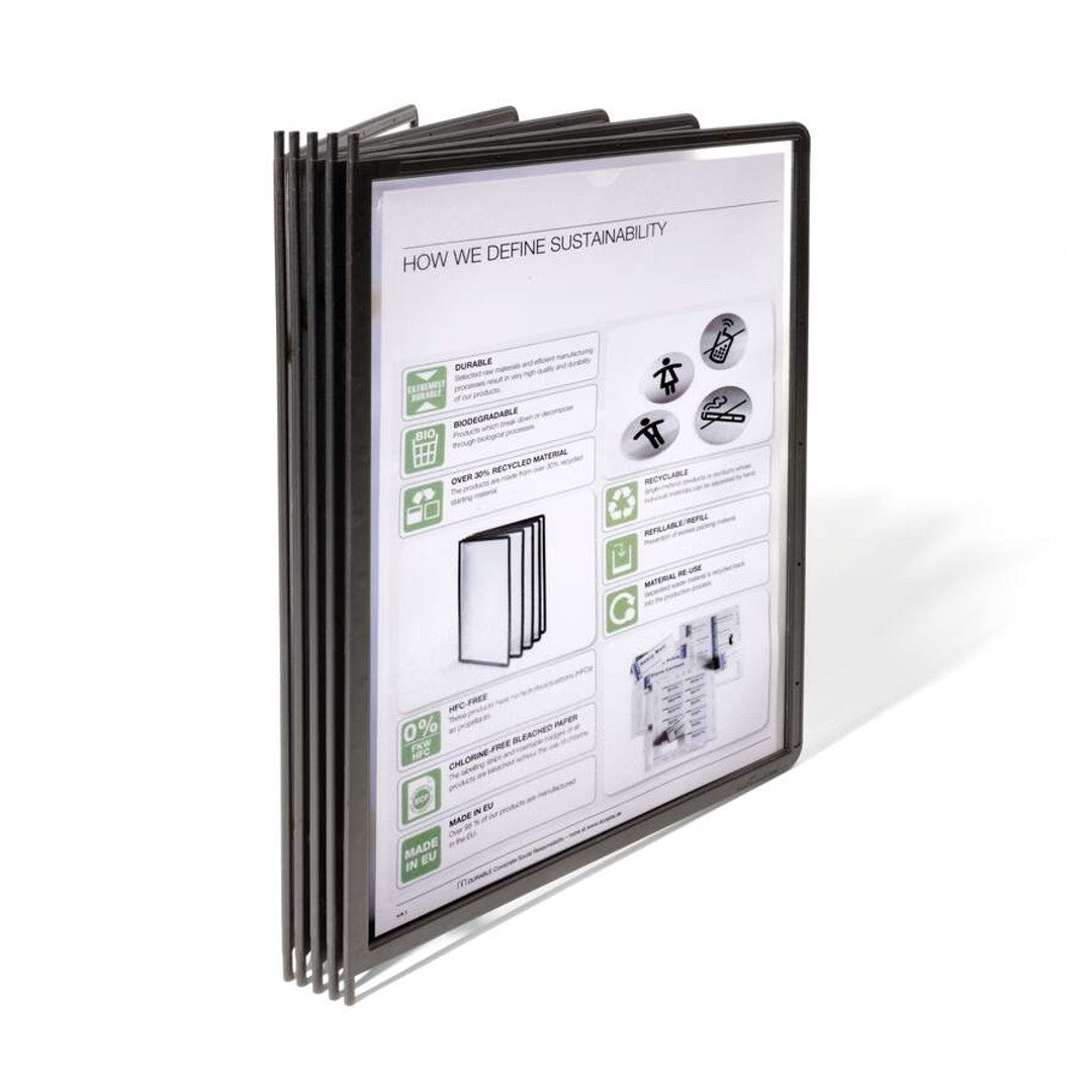Durable Panel Sherpa A4 Svart med stift