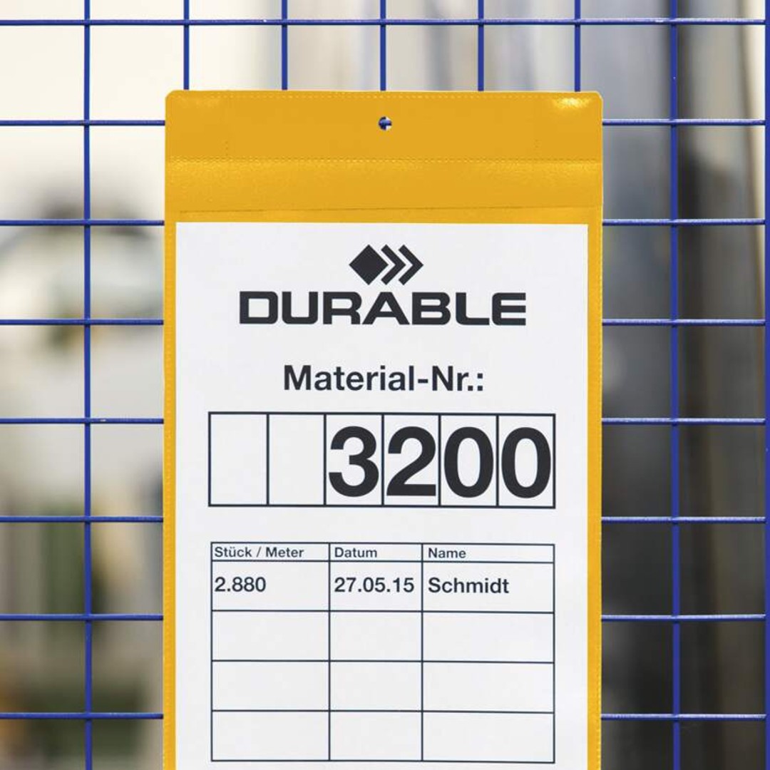 Durable Lagerficka Plus A4L magnet Gul 10/fp