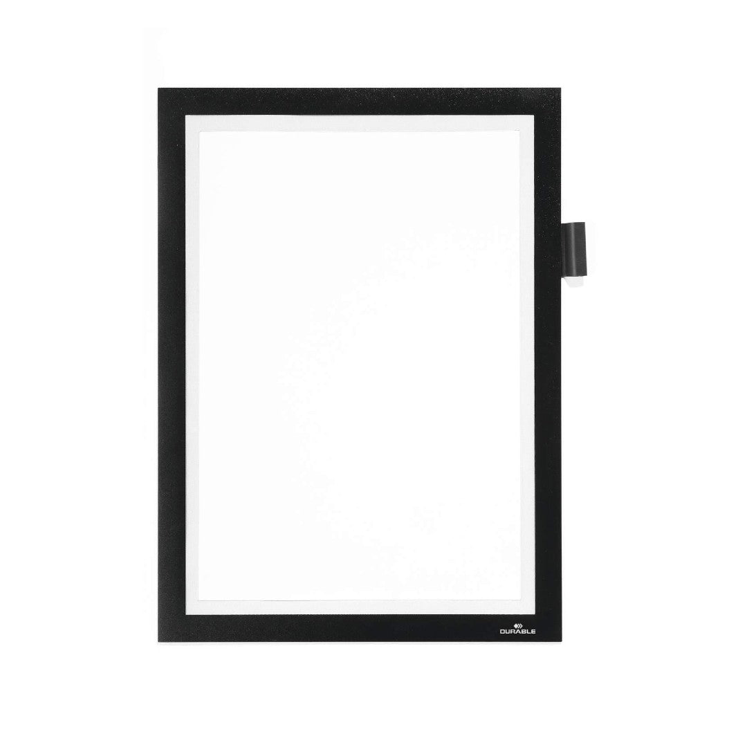 Durable Magnetram självhäftande Duraframe Note A4 svart