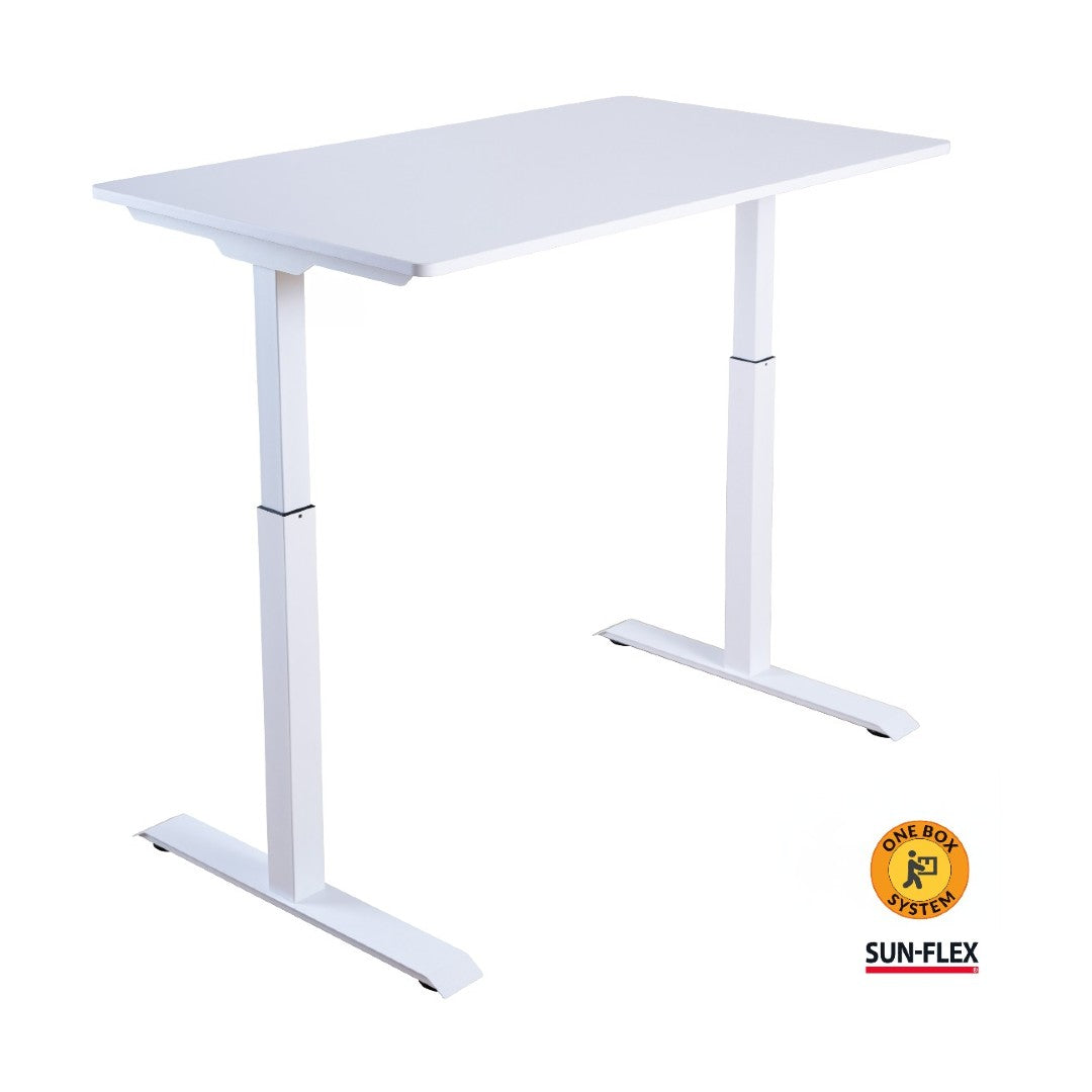 Sun-Flex Easydesk Elite Höj- och Sänkbart Bord, Pure White, 120x60 cm
