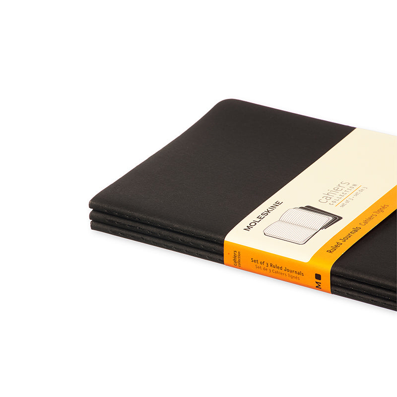 Moleskine Cahier Journal Linjerad Large Svart 3-Pack