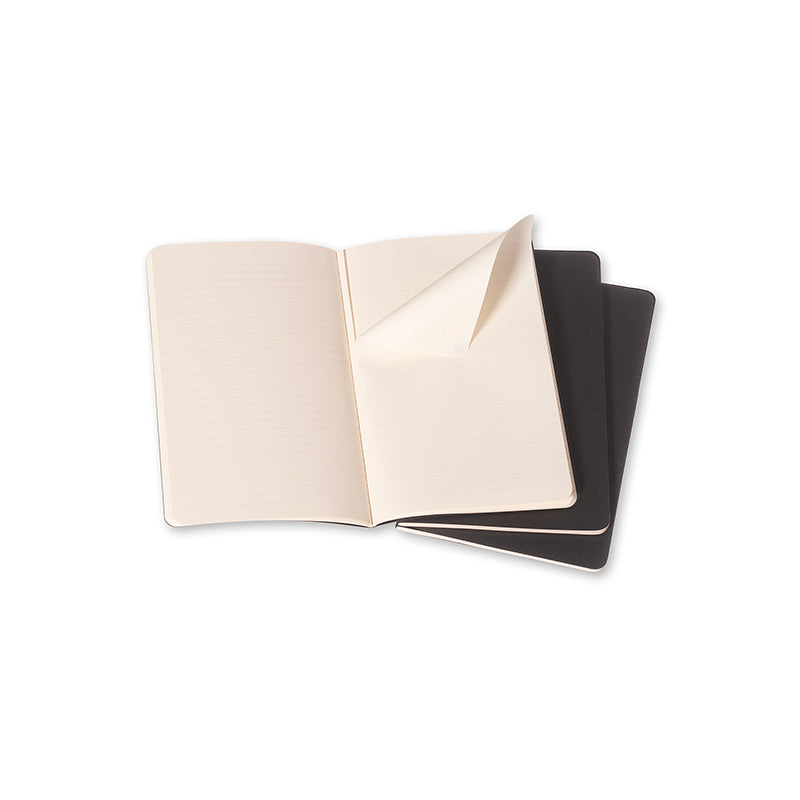 Moleskine Cahier Journal Linjerad Large Svart 3-Pack