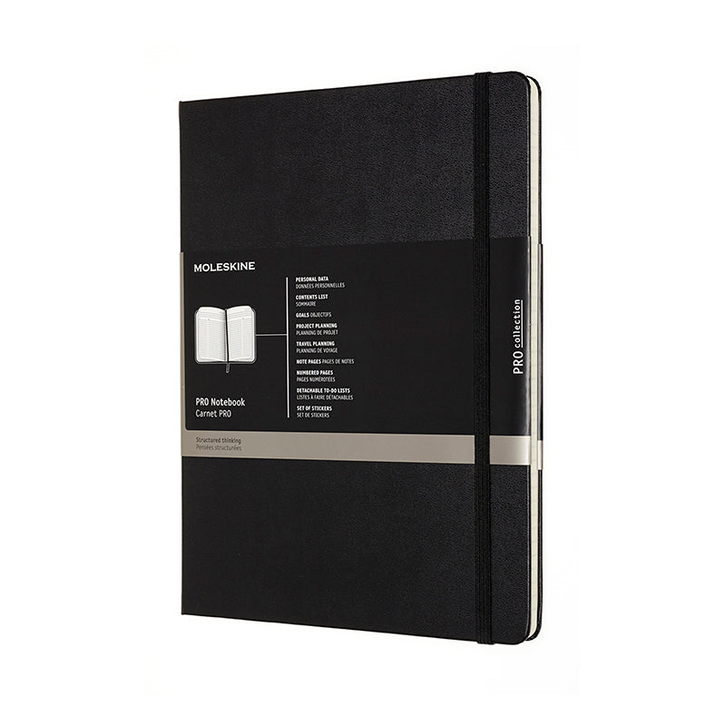 Moleskine Pro Hard Linjerad XL Svart