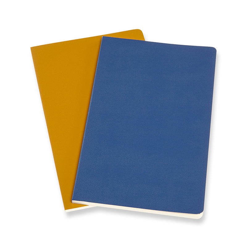 Moleskine Volant Journal Olinjerad Large Blå & Gul 2-Pack