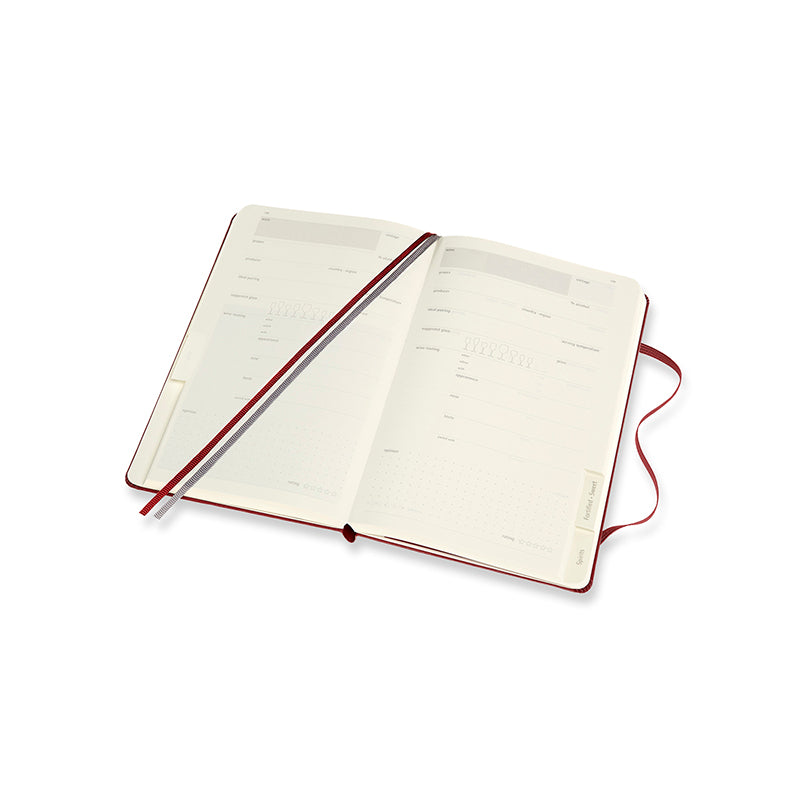 Moleskine Vinbok Passion Journal Bordeaux Röd Large