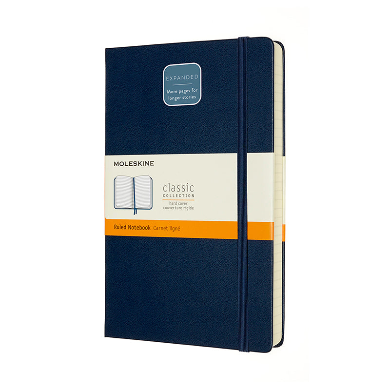 Moleskine Classic Anteckningsbok Blå Large Hard Cover Linjerad
