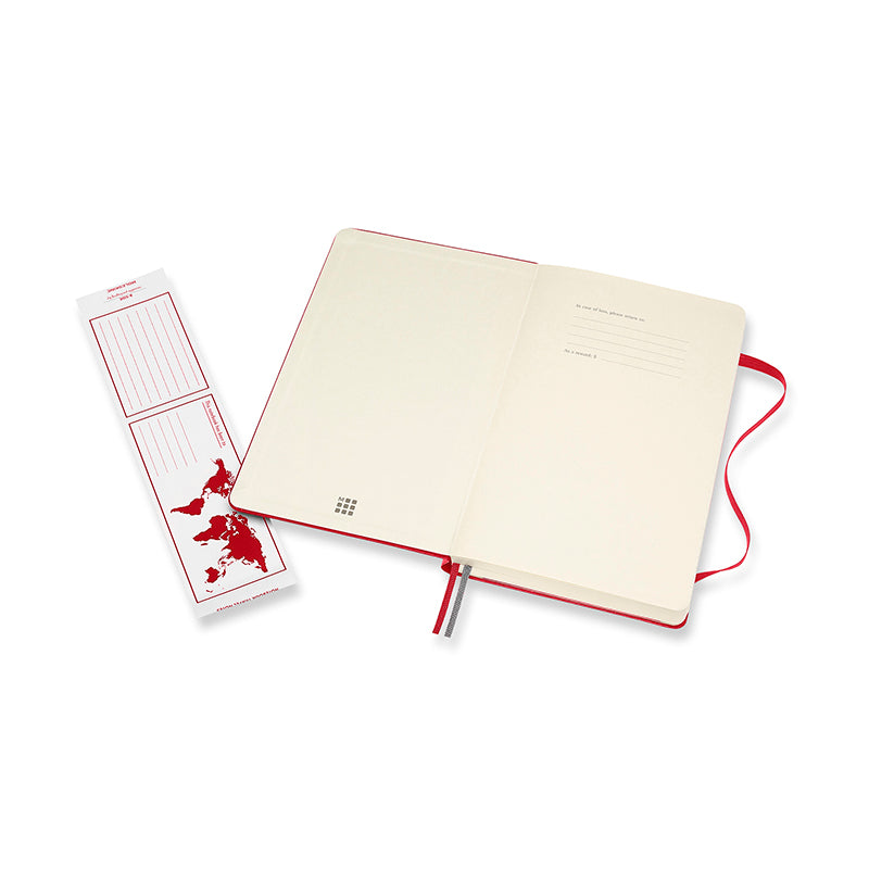 Moleskine Classic Anteckningsbok Röd Large Hard Cover Linjerad