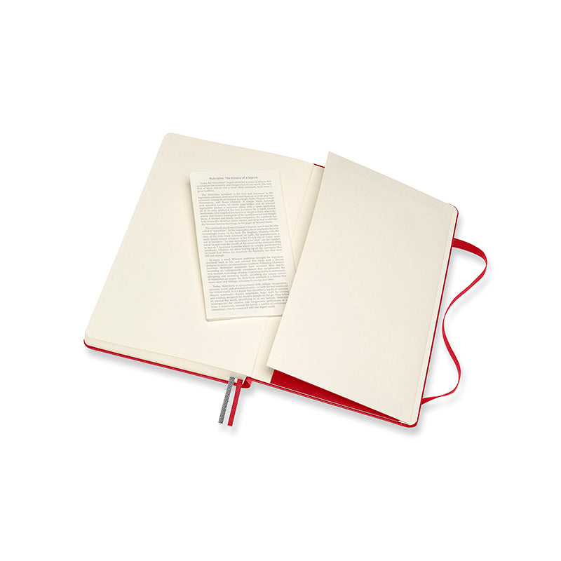 Moleskine Classic Anteckningsbok Röd Large Hard Cover Linjerad