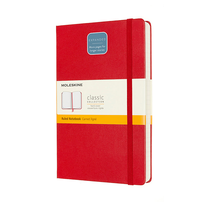 Moleskine Classic Anteckningsbok Röd Large Hard Cover Linjerad