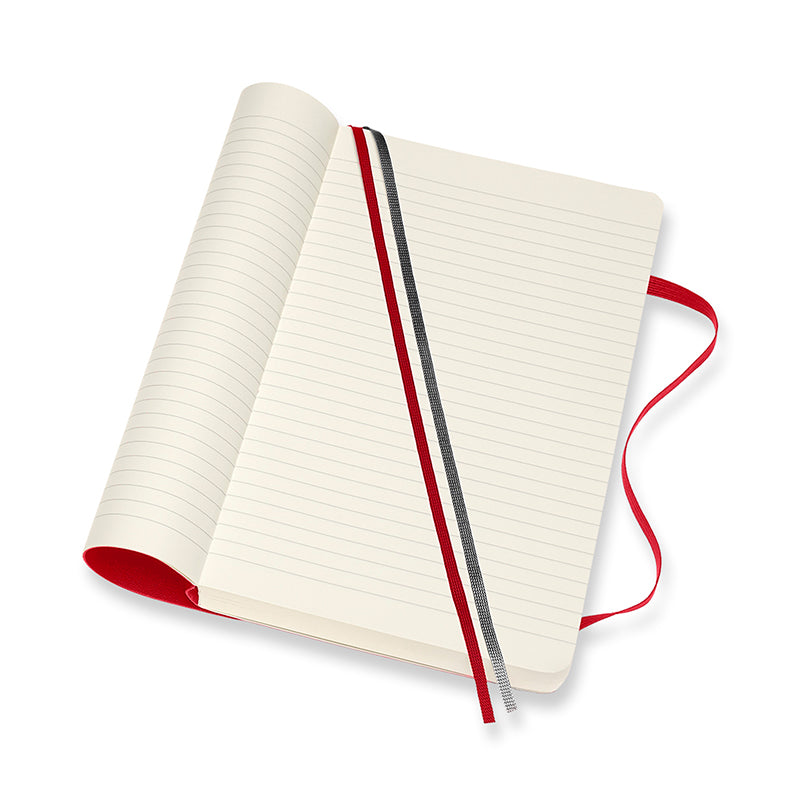Moleskine Classic Anteckningsbok Röd Large Soft Cover Linjerad