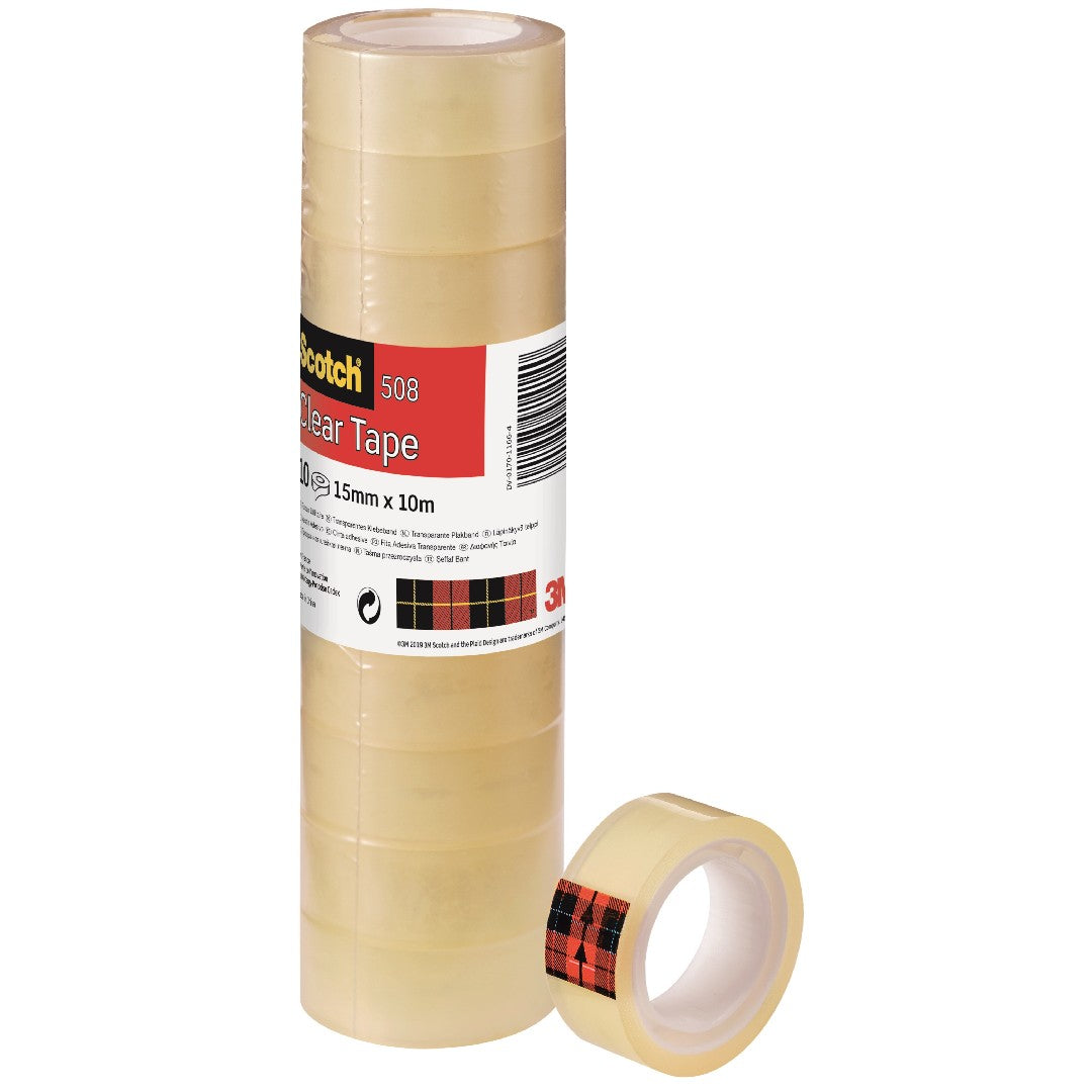 Scotch Tejp 508 Transparent 15mm x 10m 10/fp