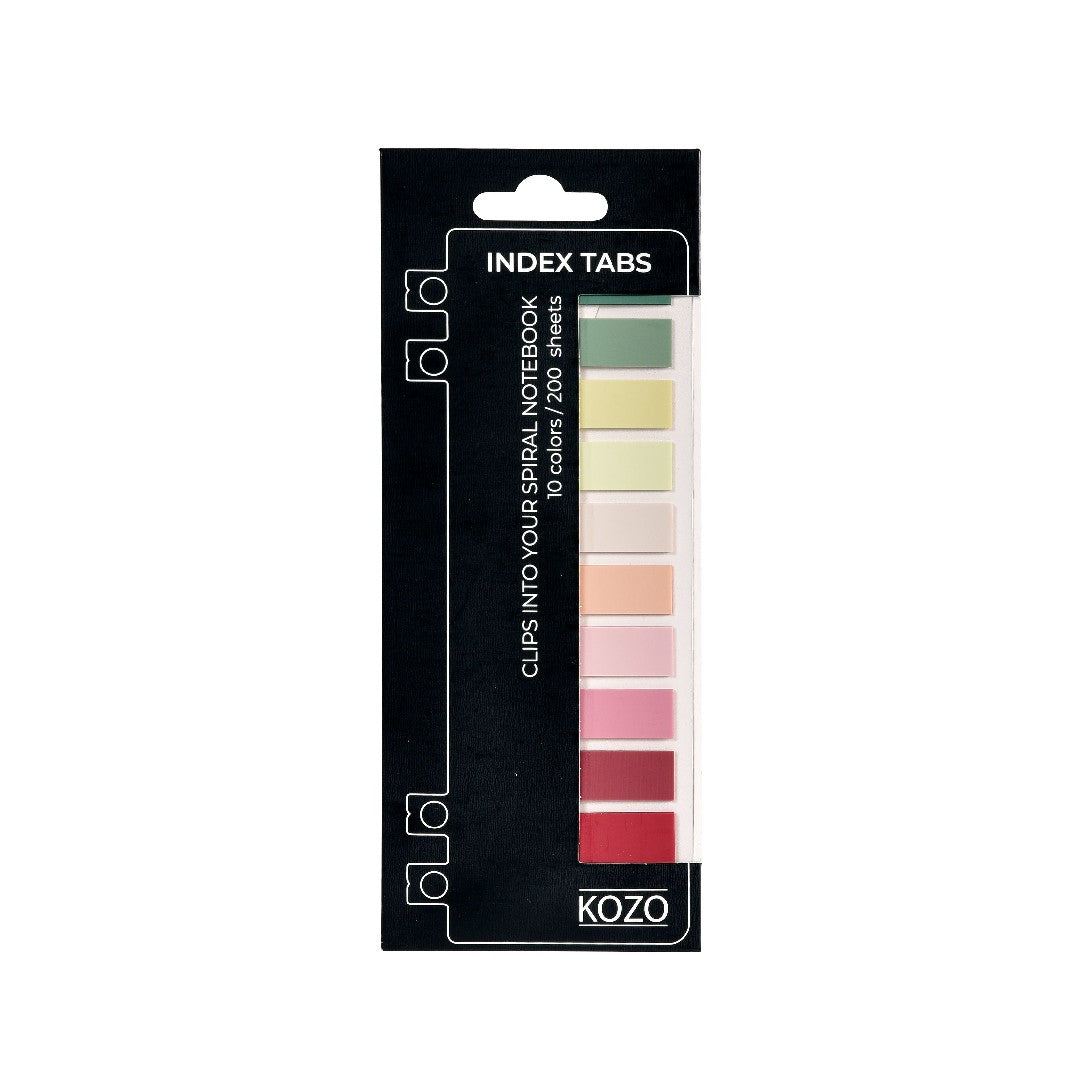 Kozo Indexflikar 10 Färger Blush 200 st