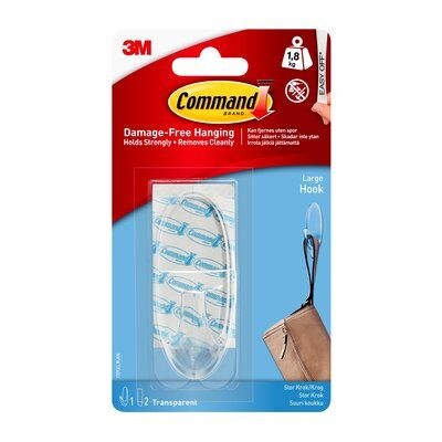 Command Oval Krok med Transparenta Häftremsor