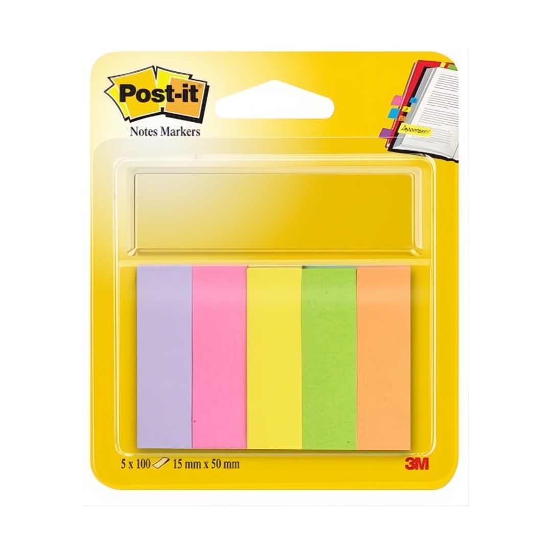 Post-it Index 670 Märkflikar 15x50mm 5 Färger 500/fp