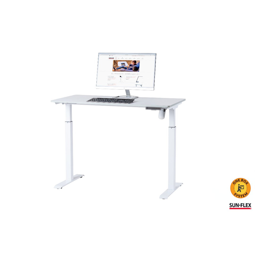 Sun-Flex Easydesk Elite Höj- och Sänkbart Bord, Pure White, 120x60 cm