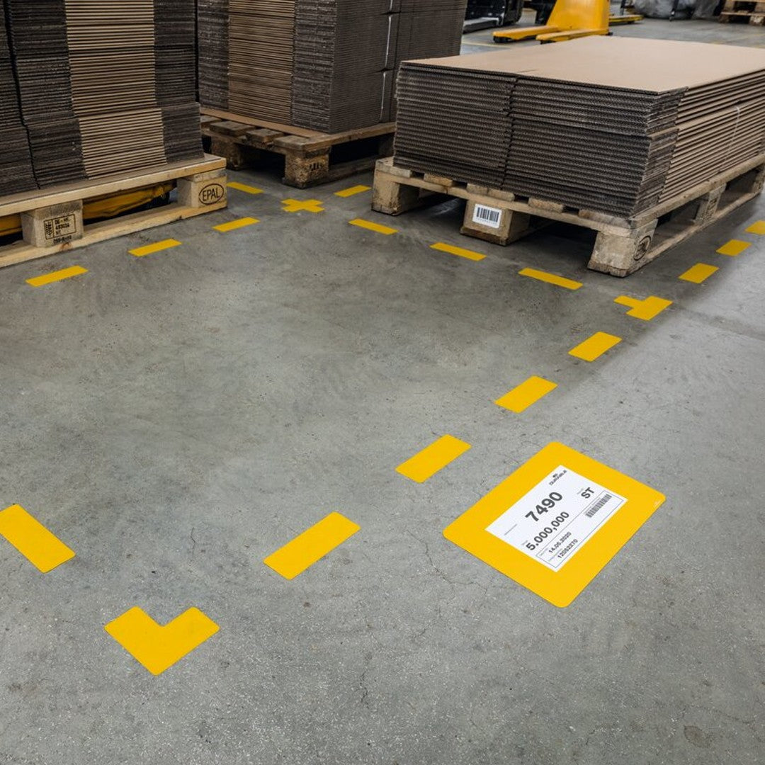 Durable Golvmarkering 'Ficka A5' avtagbar Gul 10/fp