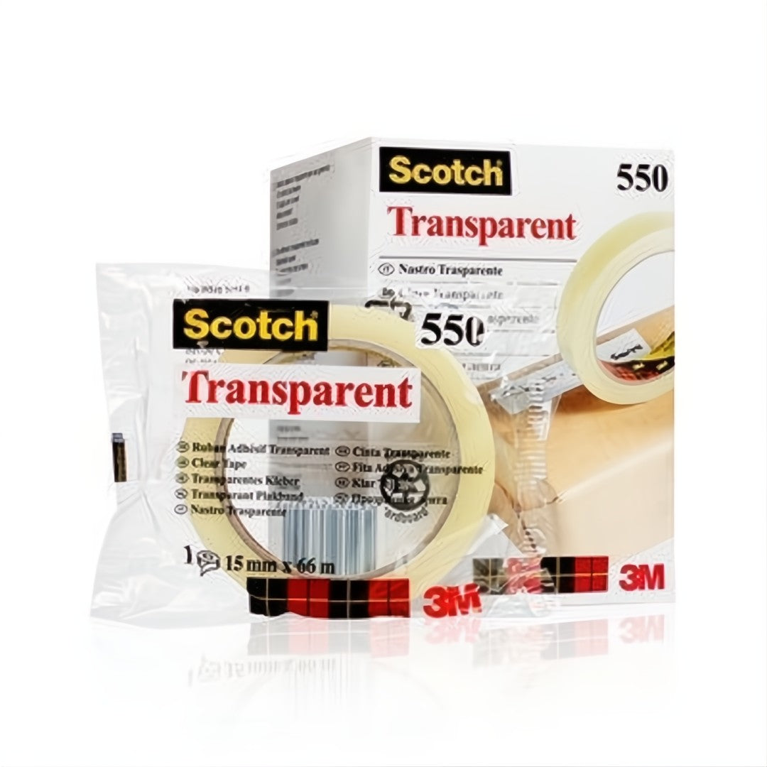 Scotch Kontorstejp 550 Transparent 19mm x 66m 8/fp