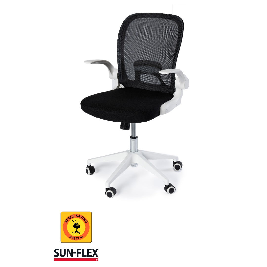 Sun-Flex Hideaway Chair Skrivbordsstol med Fällbar Rygg, Vit