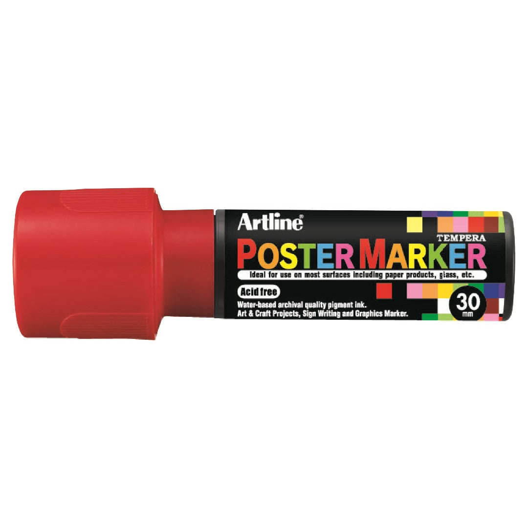 Artline Poster Marker 30mm Röd 6/fp