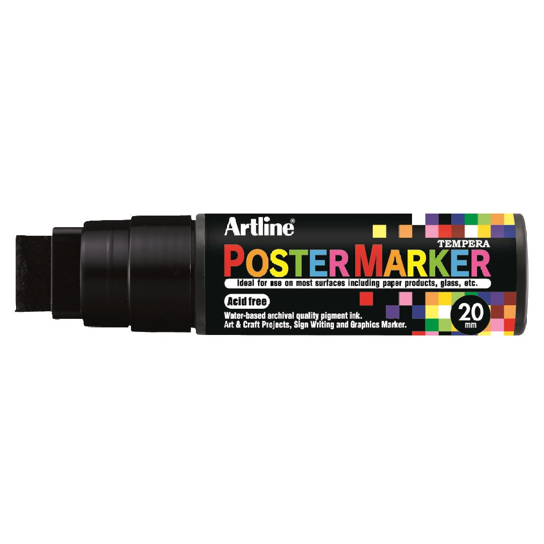 Artline Poster Marker 20mm Svart 6/fp