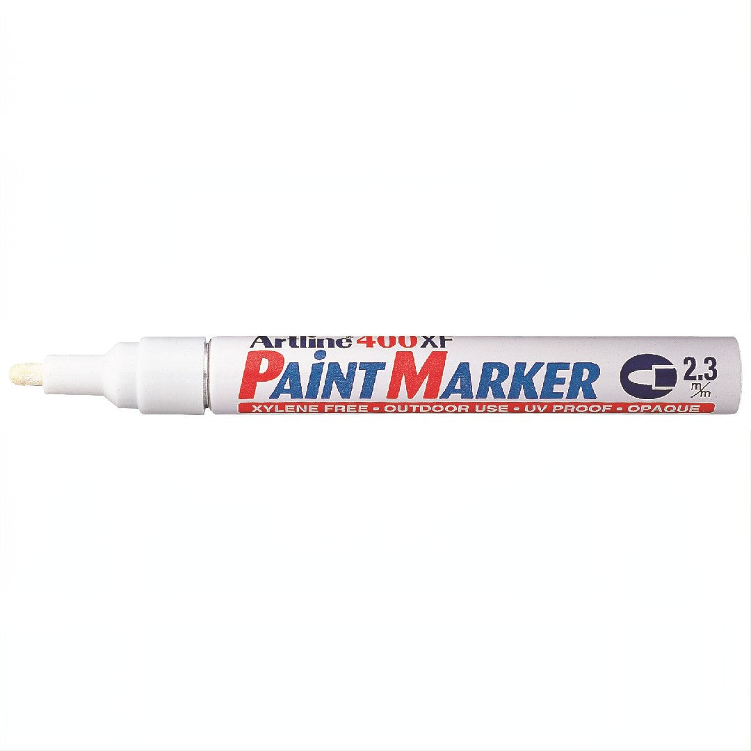 Artline Märkpenna 400XF Paint Rund Spets Vit 1-blister 12/fp