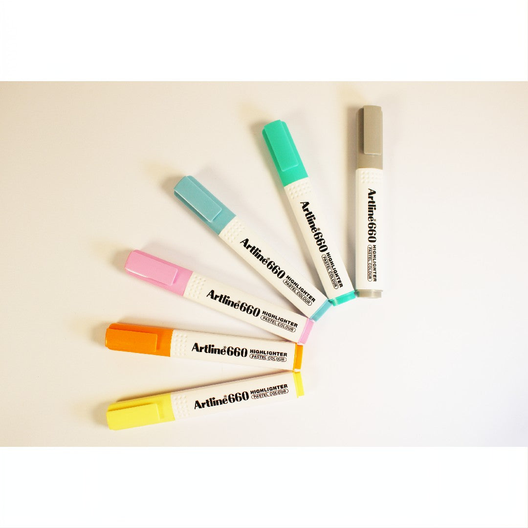 Artline 660 Överstrykningspenna Pastell 6-pack