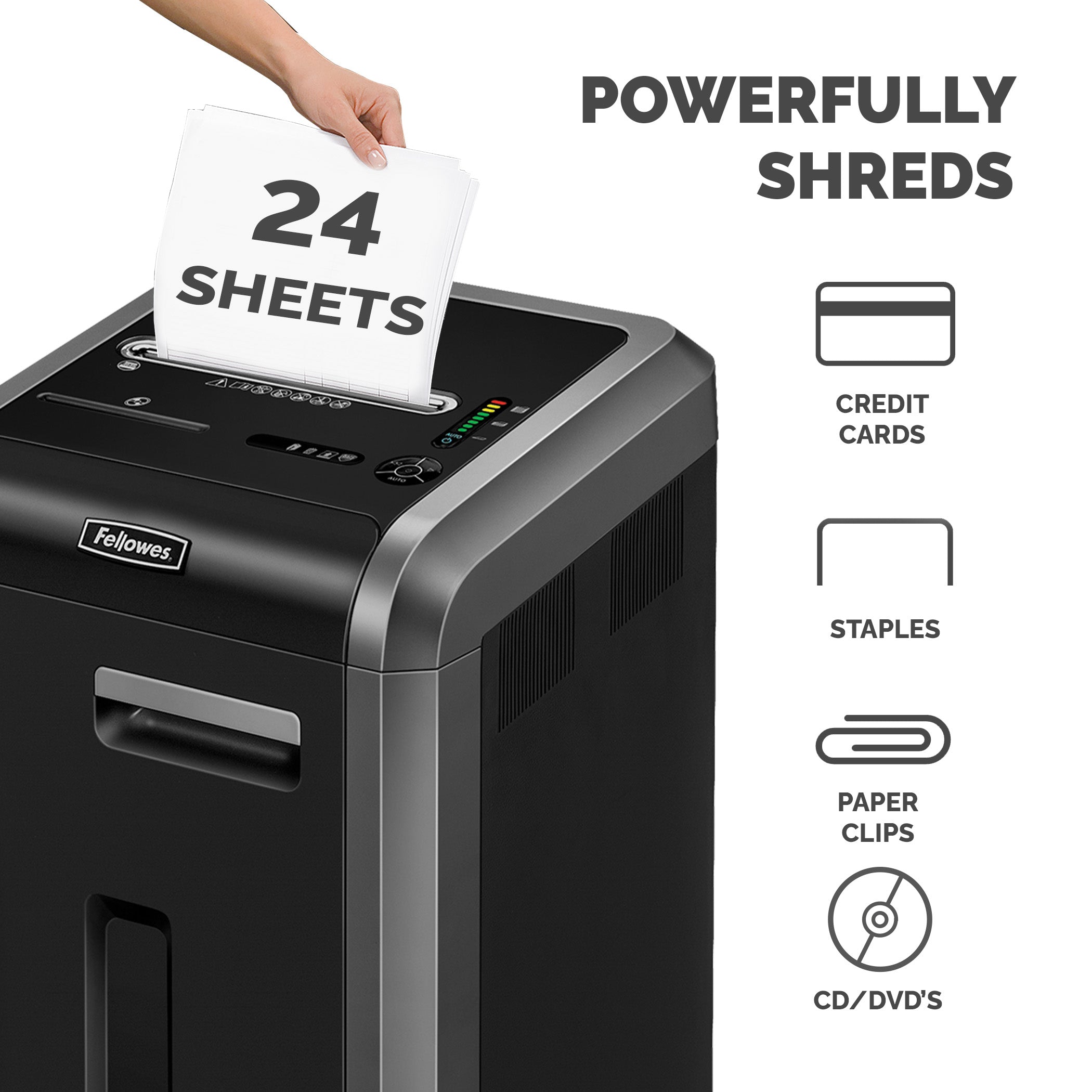 Fellowes Dokumentförstörare PowerShred 225Ci P-4 Cross-Cut