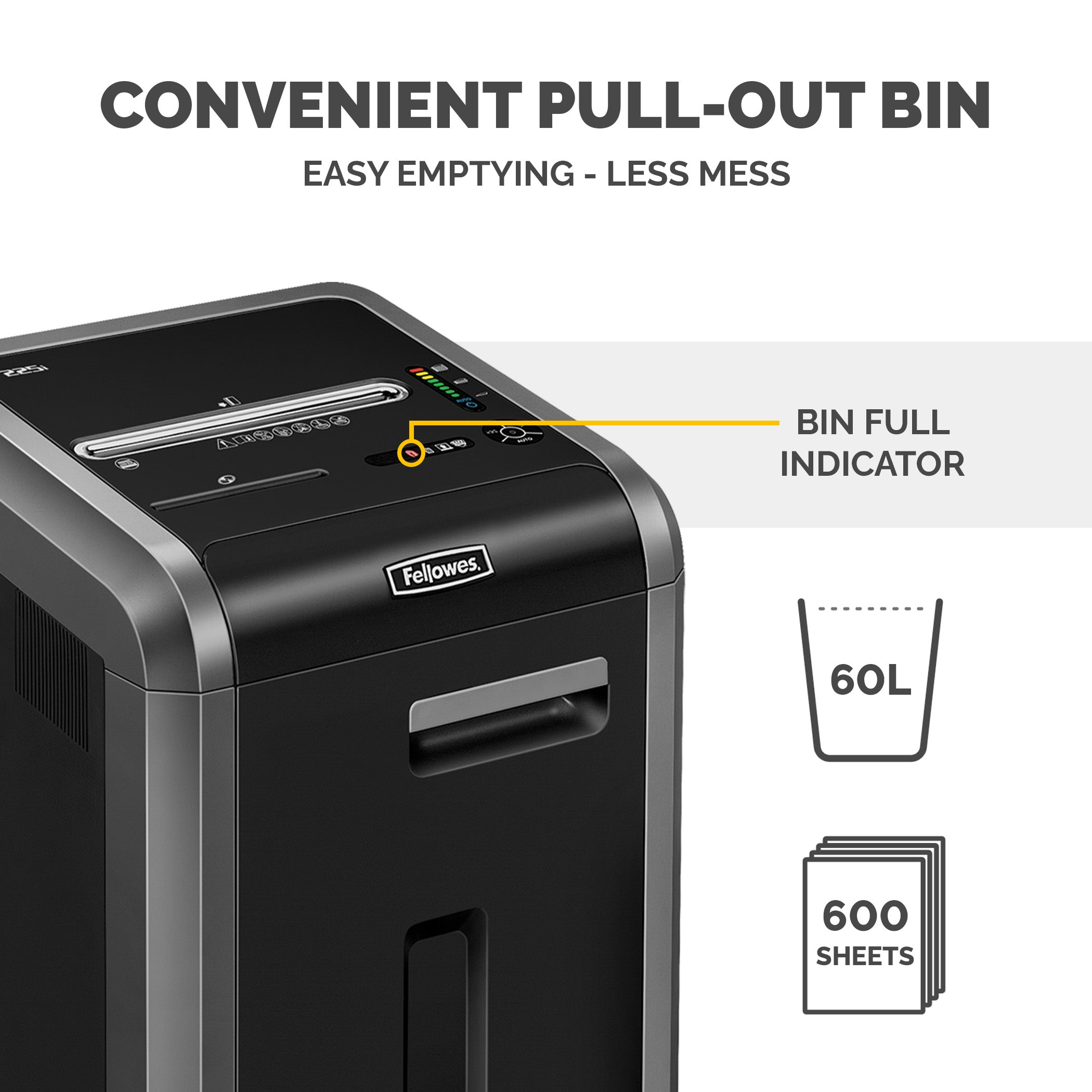 Fellowes Dokumentförstörare PowerShred 225Ci P-4 Cross-Cut