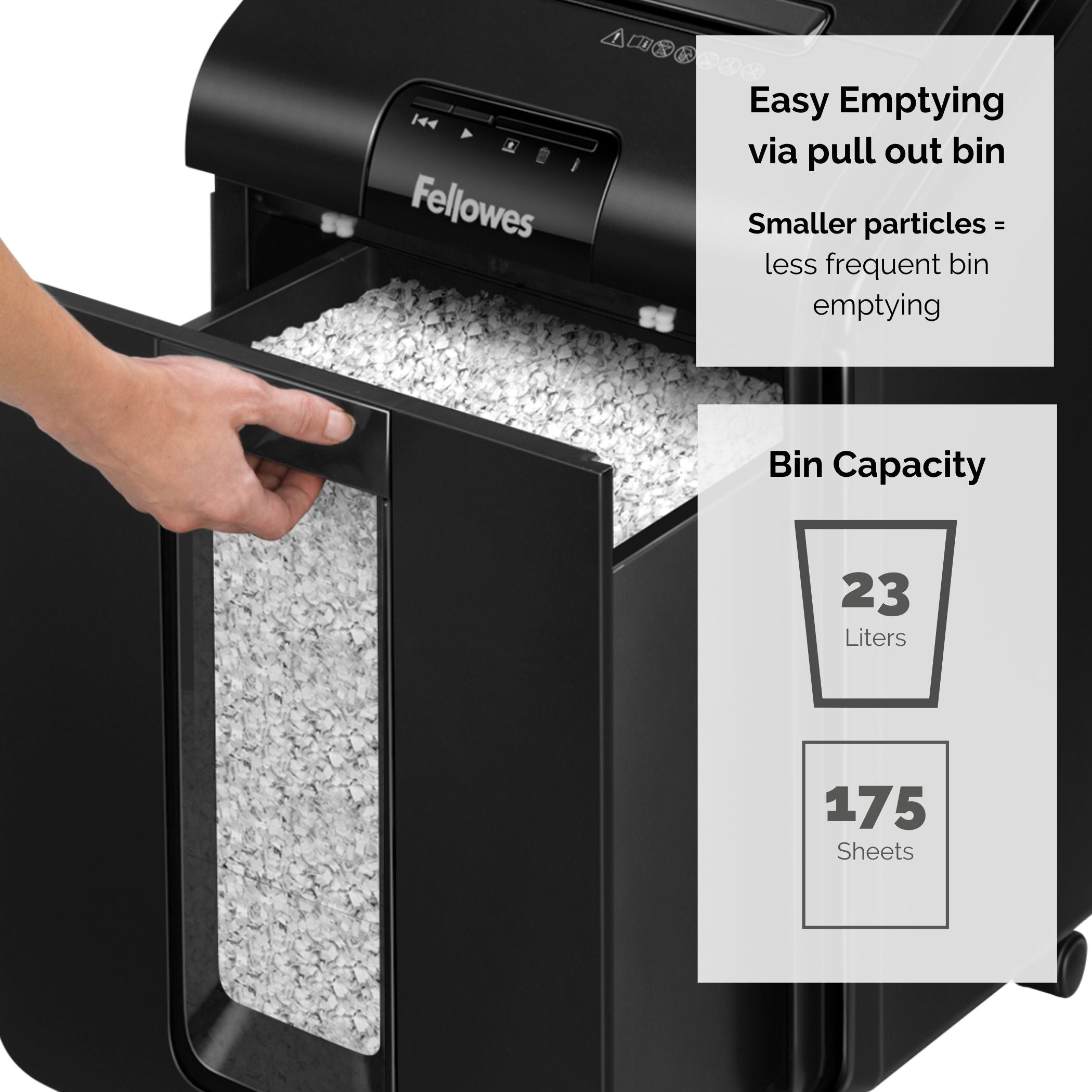Fellowes Dokumentförstörare AutoMax 100M Mini-Cut Svart