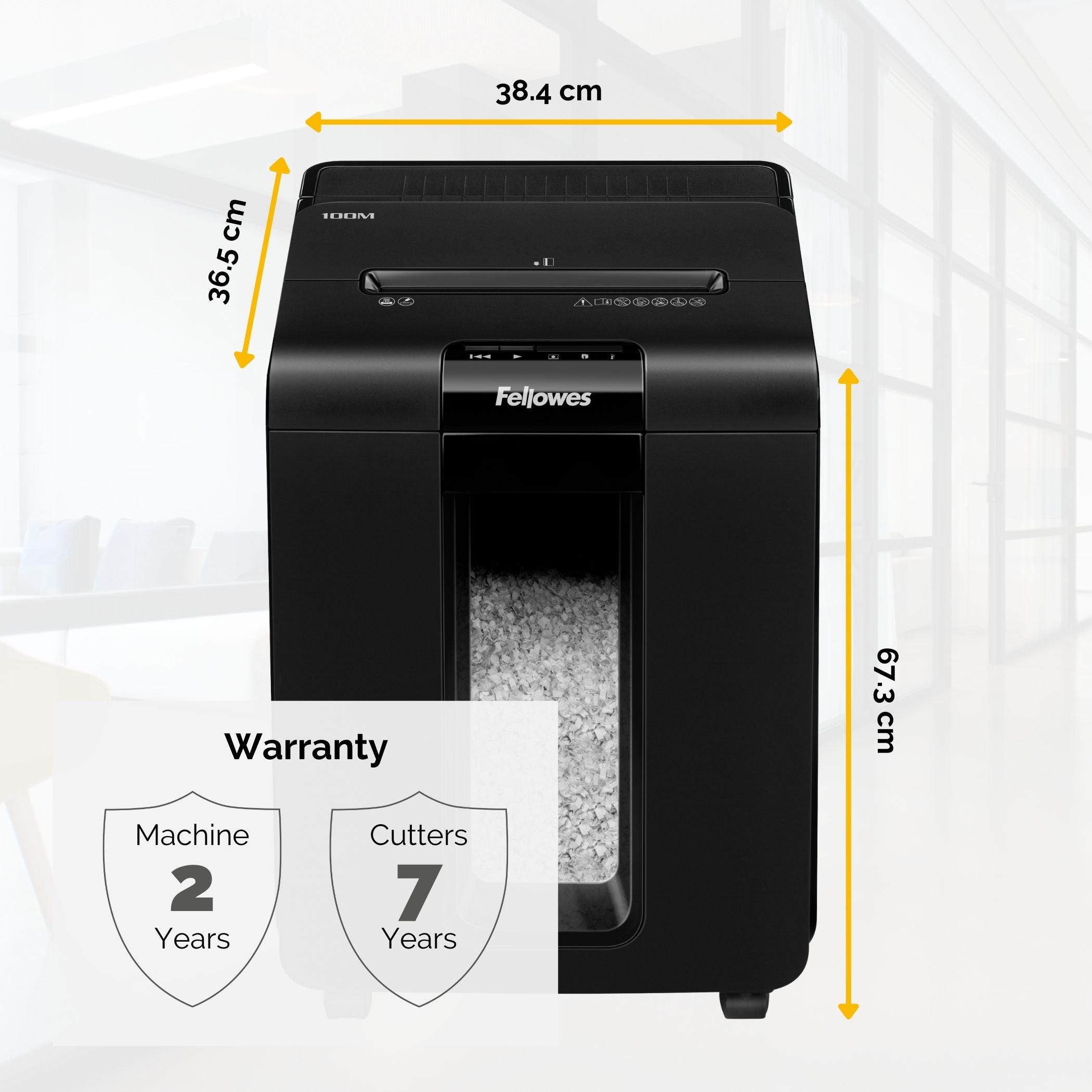Fellowes Dokumentförstörare AutoMax 100M Mini-Cut Svart