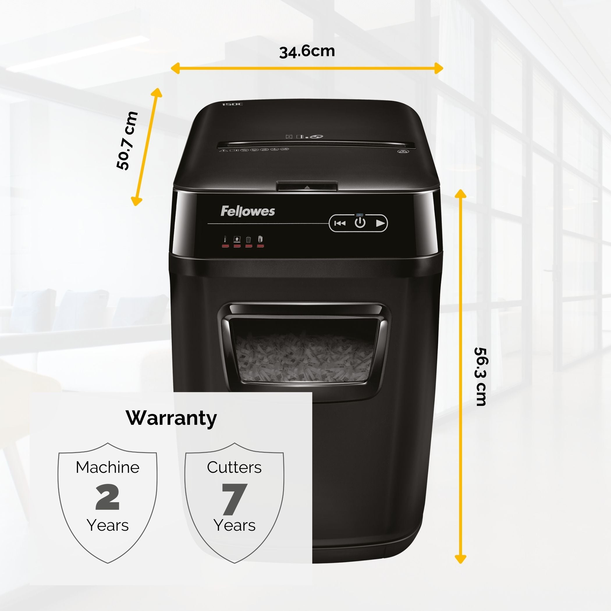 Fellowes Dokumentförstörare AutoMax 200M P-5 Mikrostrimling